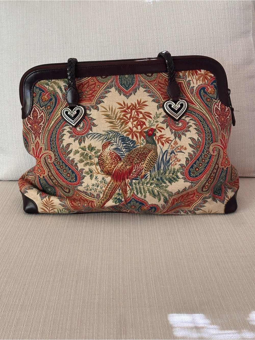Brighton Vintage Pheasant Tapestry Handbag - Picture 2 of 5